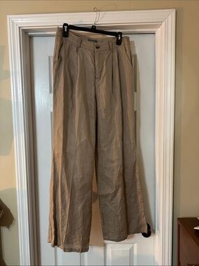 Khaki Linen Trouser Pants